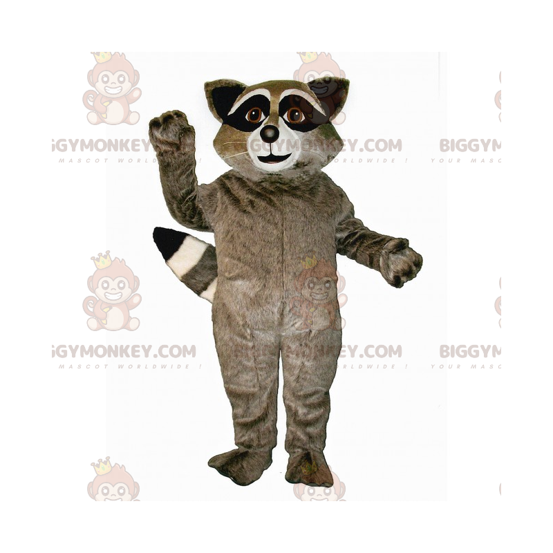 Costume da mascotte BIGGYMONKEY™ di procione grigio -