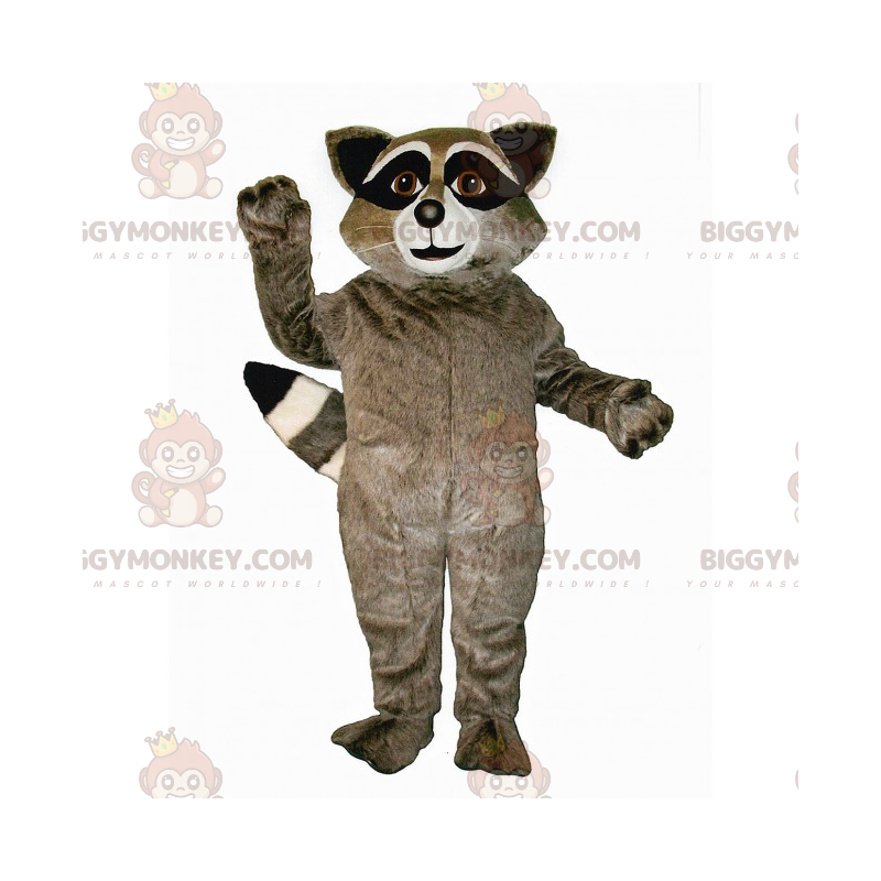 Costume de mascotte BIGGYMONKEY™ de raton laveur gris -