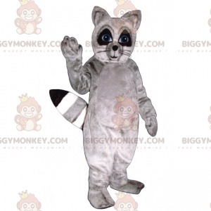 Costume da mascotte BIGGYMONKEY™ di procione grigio -