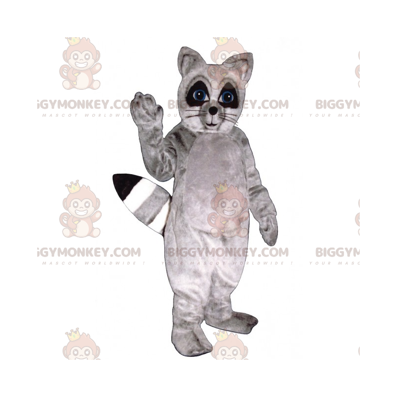 Costume da mascotte BIGGYMONKEY™ di procione grigio -