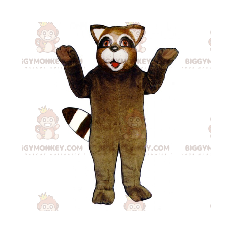Disfraz de mascota mapache sonriente BIGGYMONKEY™ -