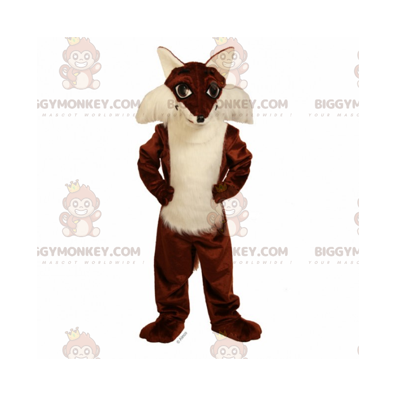 BIGGYMONKEY™ Weichpelziges Fuchs-Maskottchen-Kostüm -