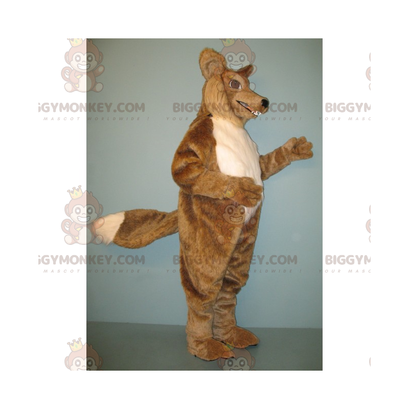 Costume de mascotte BIGGYMONKEY™ de renard au poil long -