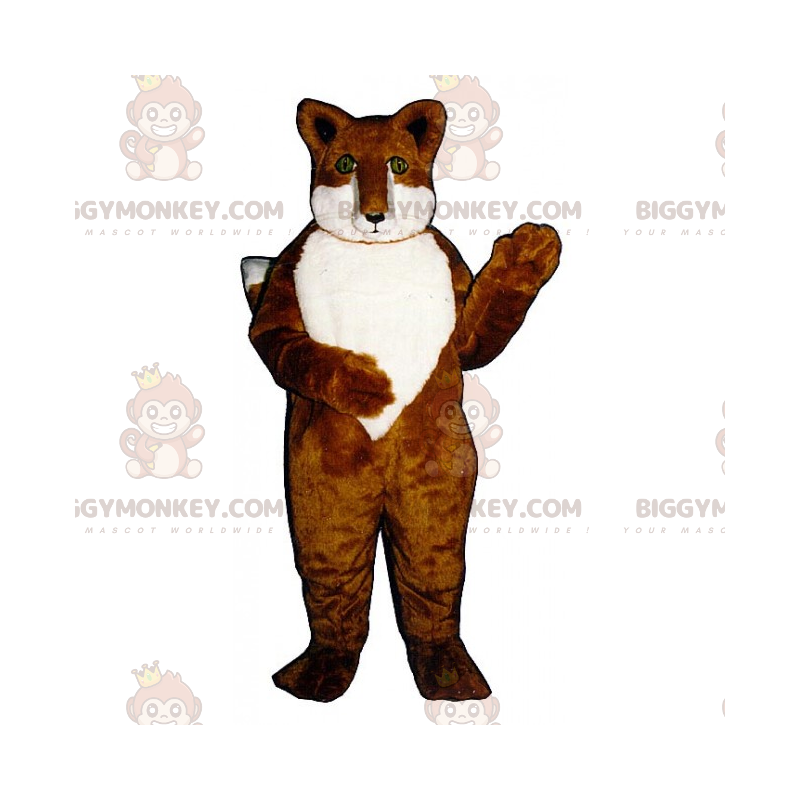 BIGGYMONKEY™ Costume da mascotte di volpe con ventre bianco e