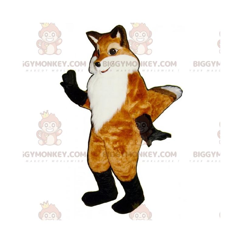 Costume de mascotte BIGGYMONKEY™ de renard aux pates noires -