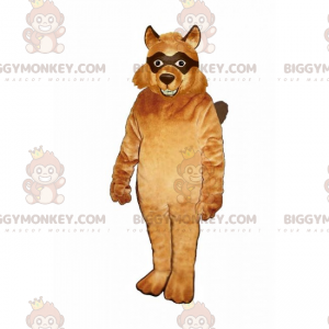 Fox BIGGYMONKEY™ maskotkostume med sorte øjne - Biggymonkey.com