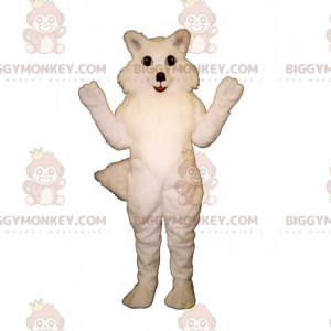 Costume da mascotte BIGGYMONKEY™ della volpe bianca -
