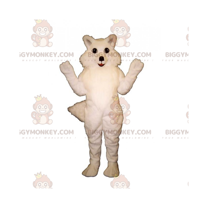 Costume de mascotte BIGGYMONKEY™ de renard blanc -