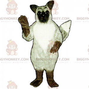 Costume de mascotte BIGGYMONKEY™ de renard blanc aux pattes