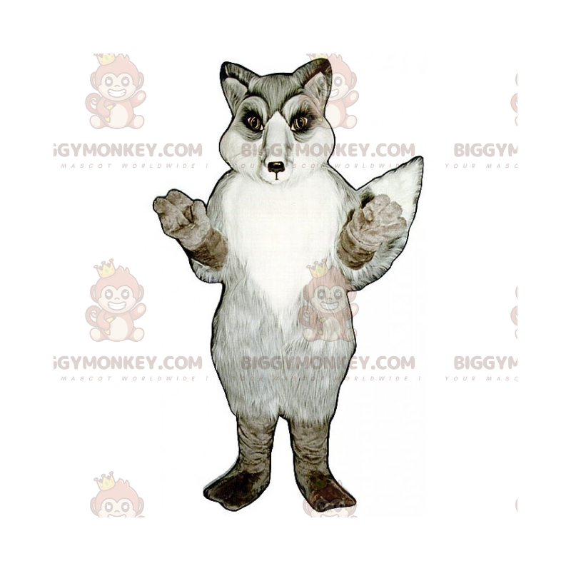 Costume de mascotte BIGGYMONKEY™ de renard des neiges -