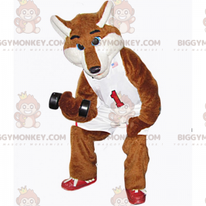 Fox BIGGYMONKEY™ Maskottchen-Kostüm im Basketball-Outfit -