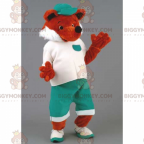 Traje de mascote Fox BIGGYMONKEY™ em roupas esportivas –