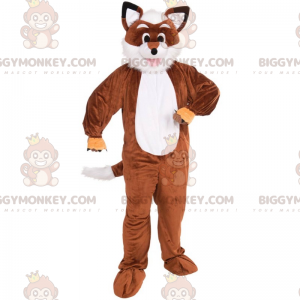 Brun och vit räv BIGGYMONKEY™ maskotdräkt - BiggyMonkey maskot