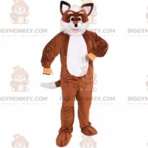 Braun-weißer Fuchs BIGGYMONKEY™ Maskottchen-Kostüm -