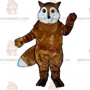 Bruine vos wit gezicht BIGGYMONKEY™ mascottekostuum -