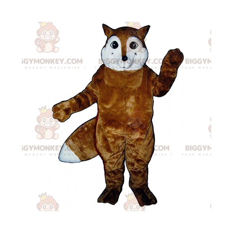 Brown Fox White Face BIGGYMONKEY™ maskotkostume -