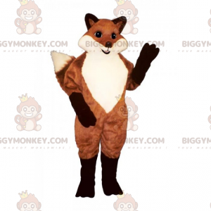 BIGGYMONKEY™ Red Fox and Black Paws maskottiasu -