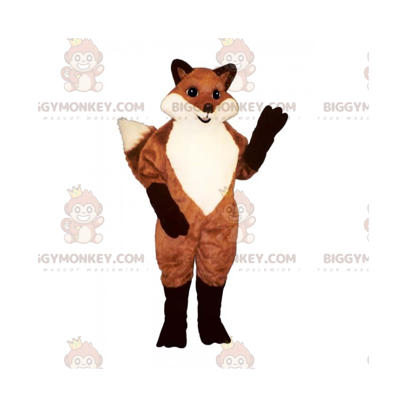 BIGGYMONKEY™ Costume da mascotte volpe rossa e zampe nere -