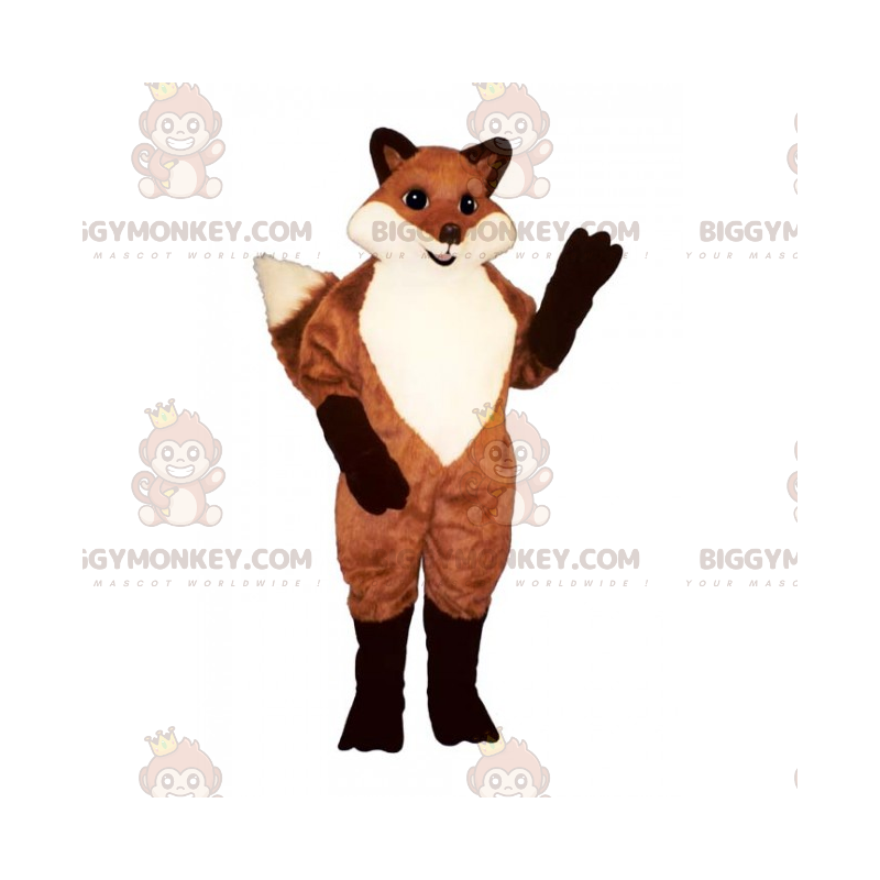 BIGGYMONKEY™ Red Fox och Black Paws Maskotdräkt - BiggyMonkey