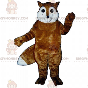 Costume de mascotte BIGGYMONKEY™ de renard souriant -