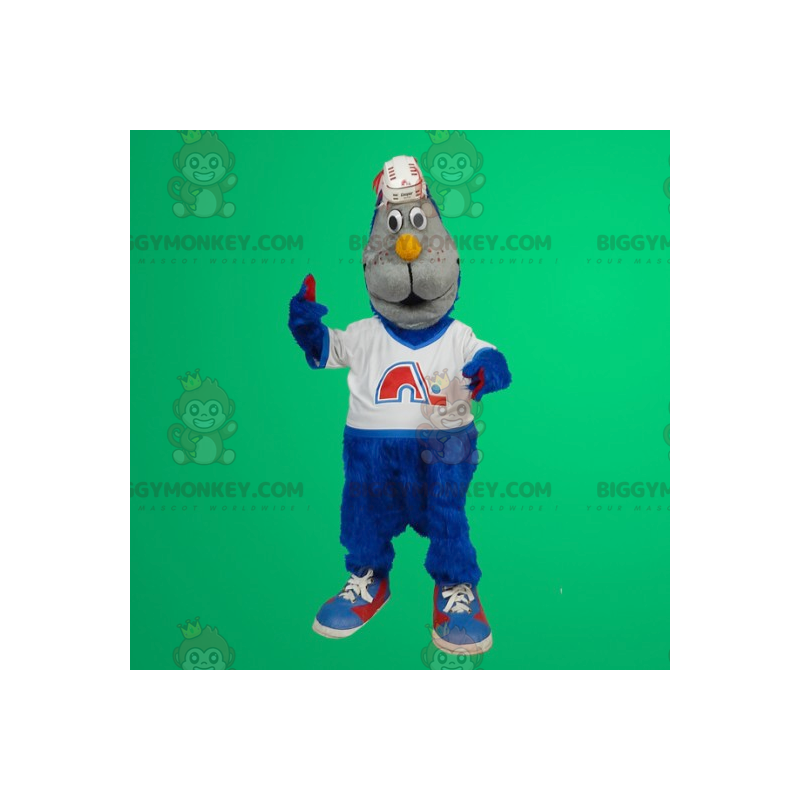 Costume de mascotte BIGGYMONKEY™ de chat bleu - Biggymonkey.com