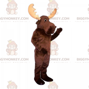 Costume de mascotte BIGGYMONKEY™ de renne avec grandes cornes -