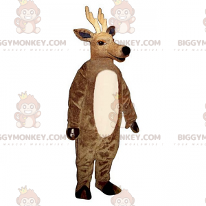 Traje de mascote de rena BIGGYMONKEY™ com chifres longos –