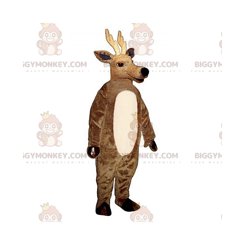 Disfraz de mascota de reno BIGGYMONKEY™ con nariz Tamaño L (175-180 CM)