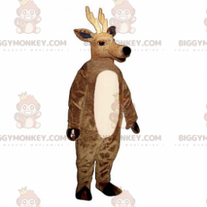 Rensdyr BIGGYMONKEY™ maskotkostume med lange gevirer -