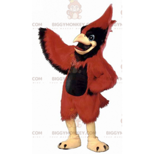 Costume mascotte BIGGYMONKEY™ uccello rosso e nero molto