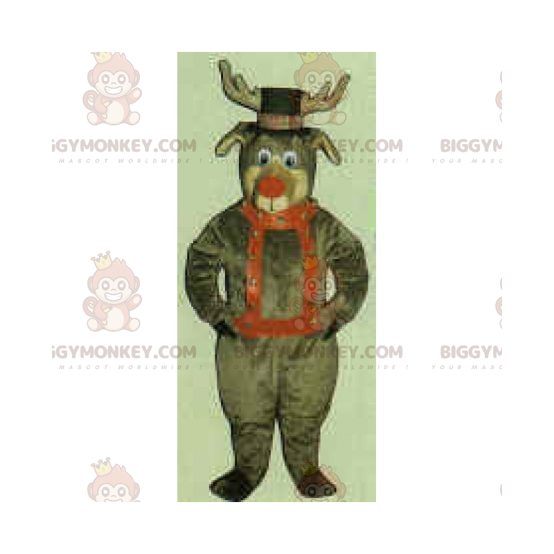 Santa Claus Reindeer BIGGYMONKEY™ Mascot Costume -