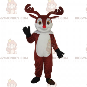 Santa Claus Reindeer BIGGYMONKEY™ Mascot Costume –