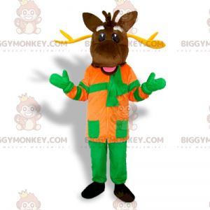 BIGGYMONKEY™ Costume da mascotte per tuta da sci con renna -