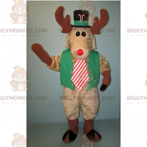 BIGGYMONKEY™ Reindeer Mascot Costume Holiday Outfit –