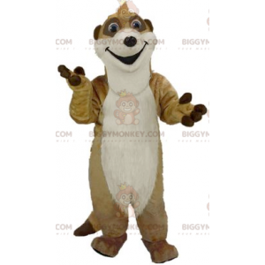 Beige and White Meerkat BIGGYMONKEY™ Mascot Costume –