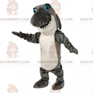 Disfraz de mascota de tiburón de ojos azules BIGGYMONKEY™ -