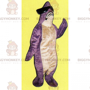 Costume de mascotte BIGGYMONKEY™ de requin avec lunettes noires