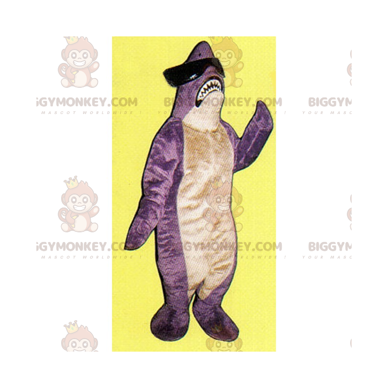 Costume da mascotte Shark BIGGYMONKEY™ con occhiali scuri -