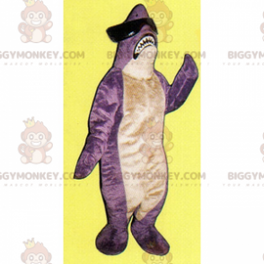 Shark BIGGYMONKEY™ Maskottchen-Kostüm mit dunkler Brille -
