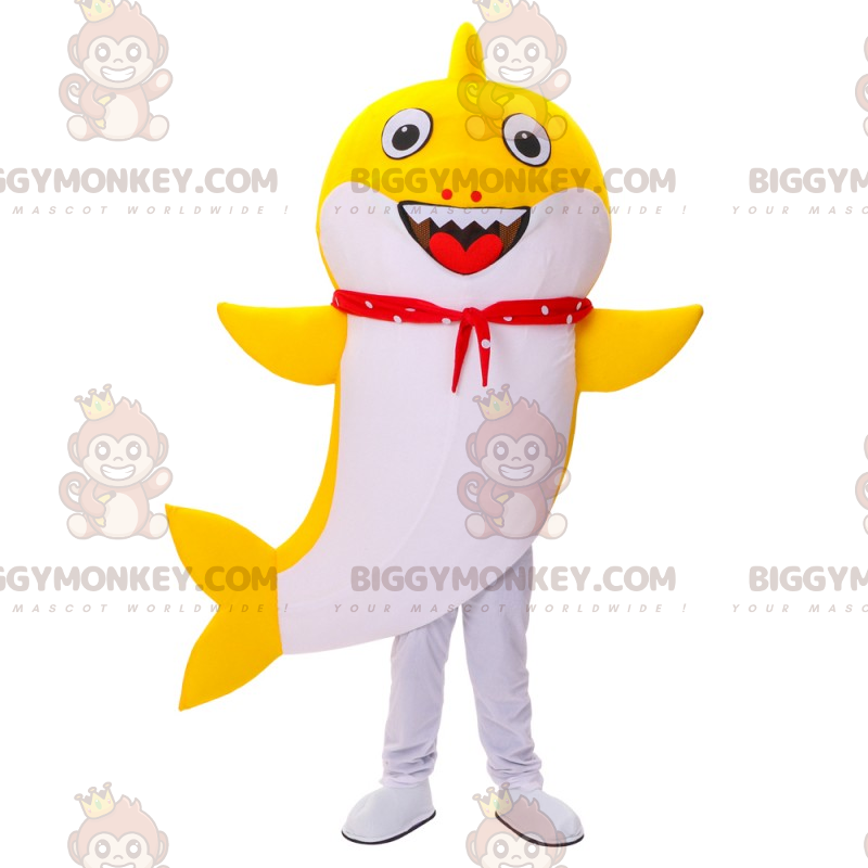 Traje de mascote BIGGYMONKEY™ gato amarelo e Cortar L (175-180CM)