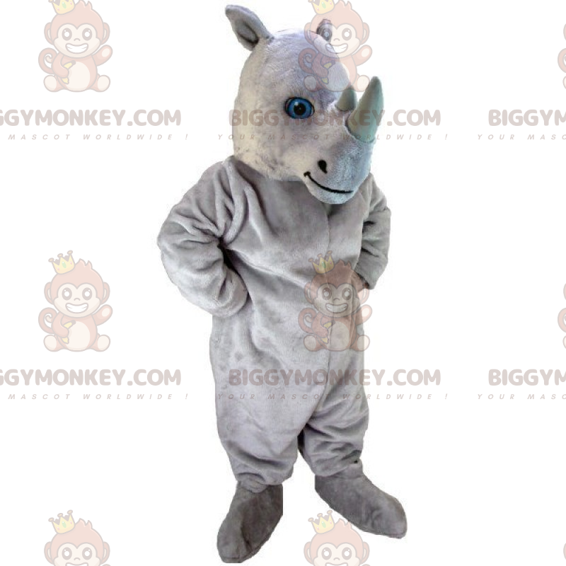 Blauäugiges Nashorn BIGGYMONKEY™ Maskottchenkostüm -