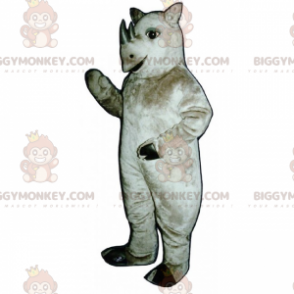 BIGGYMONKEY™ Rhino Mascot Costume with Small Tusks –