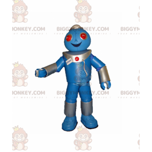 Costume mascotte BIGGYMONKEY™ occhi rossi robot blu -