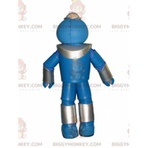 Blue Robot Red Eyes BIGGYMONKEY™ maskotkostume - Biggymonkey.com