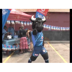Buffalo Black Bull BIGGYMONKEY™ Mascot Costume In Sportswear –