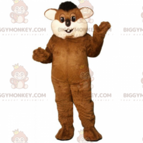 Costume de mascotte BIGGYMONKEY™ de rongeur aux grosses joues -