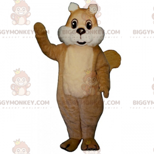 Witte eekhoorn met wangen BIGGYMONKEY™ mascottekostuum -
