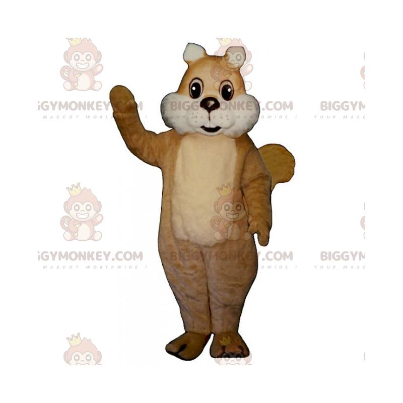 Costume de mascotte BIGGYMONKEY™ d'écureuil aux joues blanches