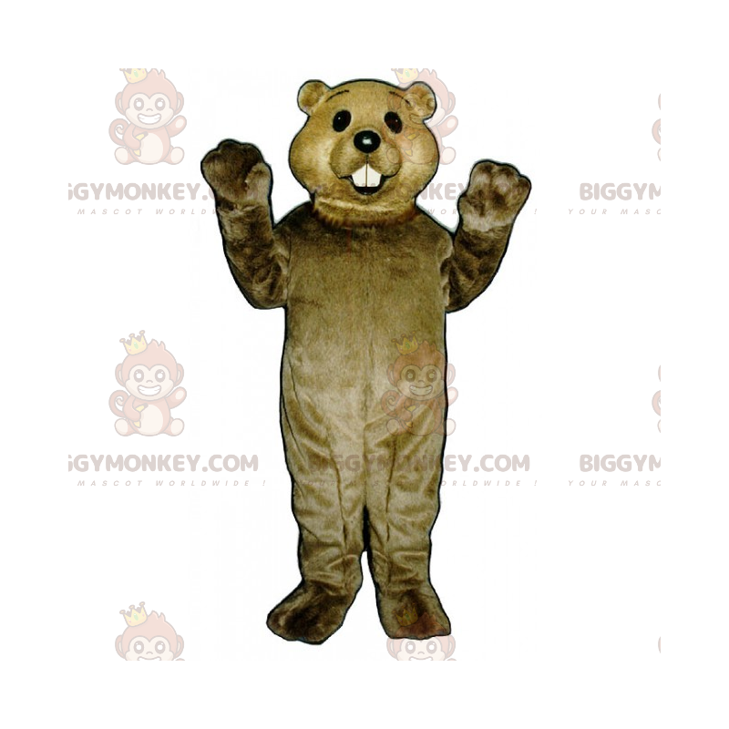 BIGGYMONKEY™ Rodent Mascot Costume with Long White Teeth -