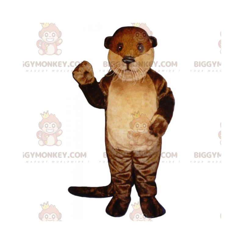 Otter With Long White Whiskers BIGGYMONKEY™ Mascot Costume -